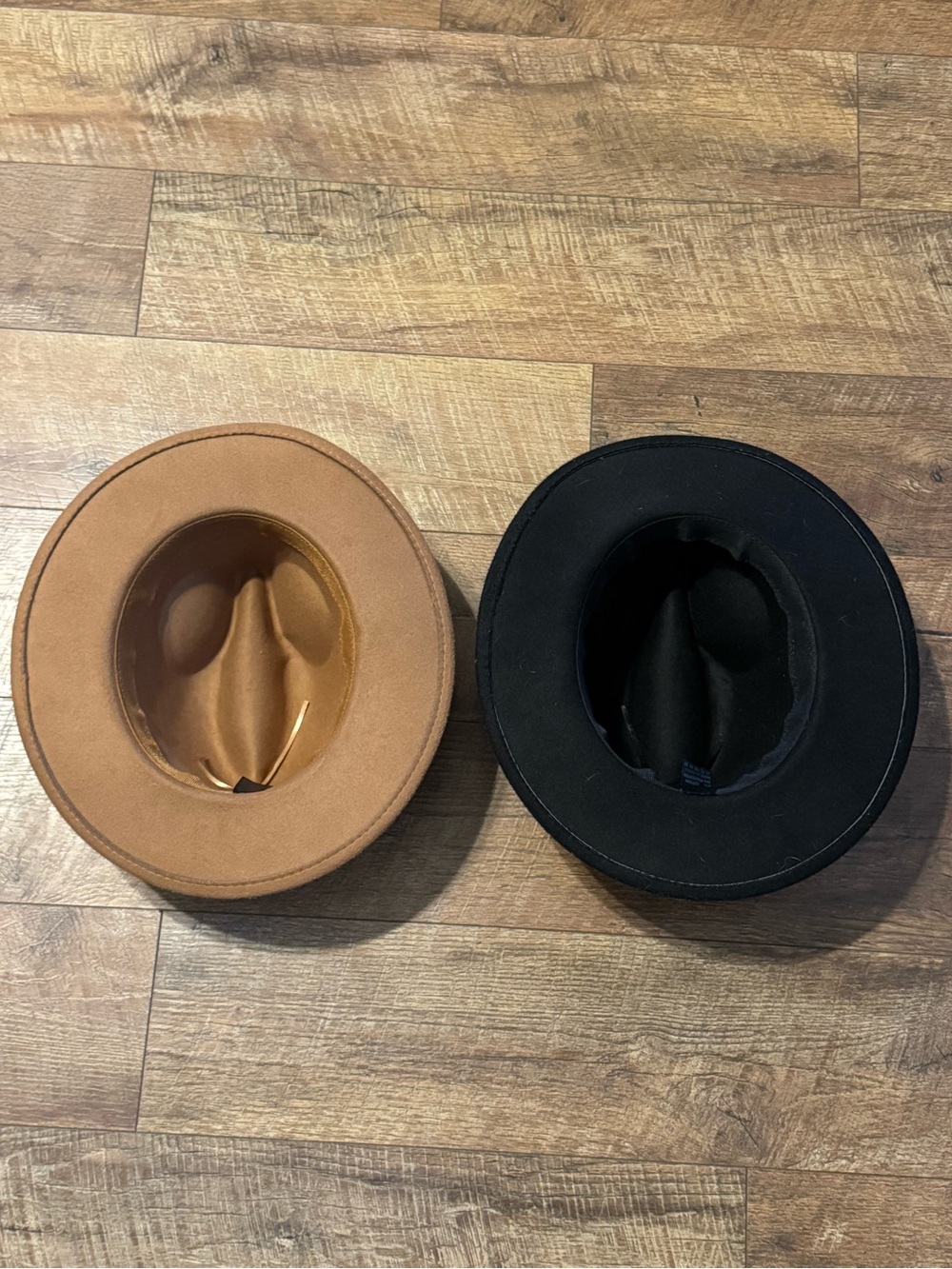 Wide Brim Hat - Camel and Black - Picture 3 of 3